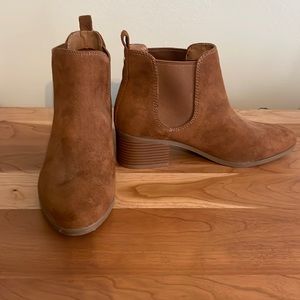 A New Day cognac suede booties